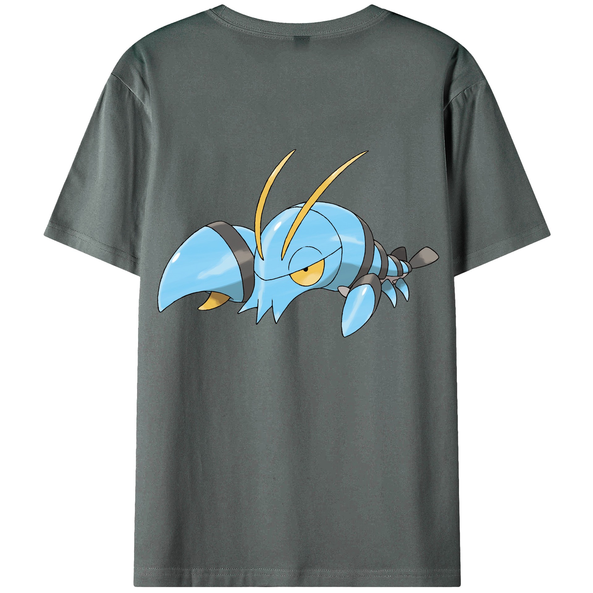 （画像用） ポケットモンスター Pokémon 綿100％ メンズ半袖Tシャツ（バックプリント） 通気性
